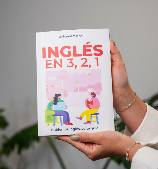 Libro ingles en 3, 2, 1 sostenido para una presentacion de su tapa